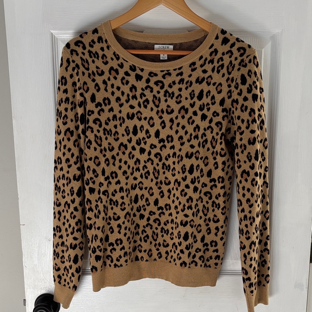 J. Crew Leopard Print Sweater